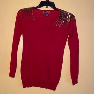 Red Top with Gold Sequins
